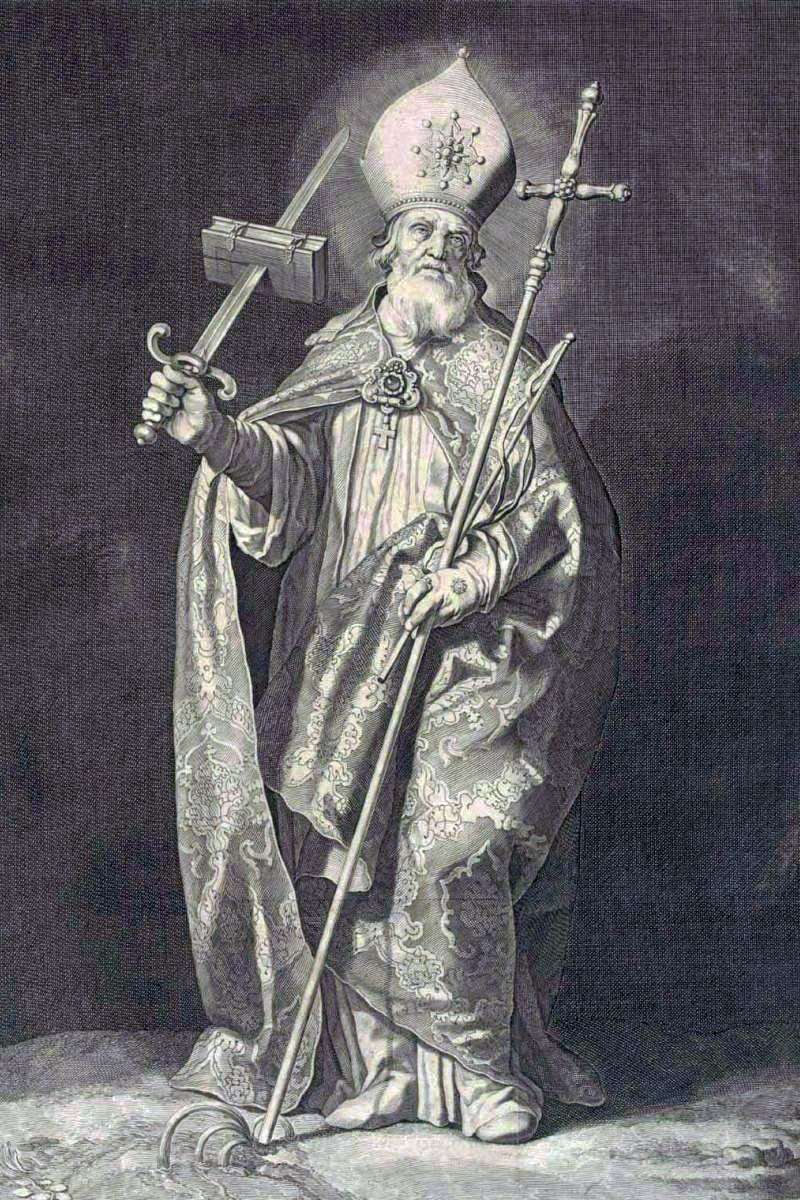Boniface, English missionary and Archbishop of Mainz, 754