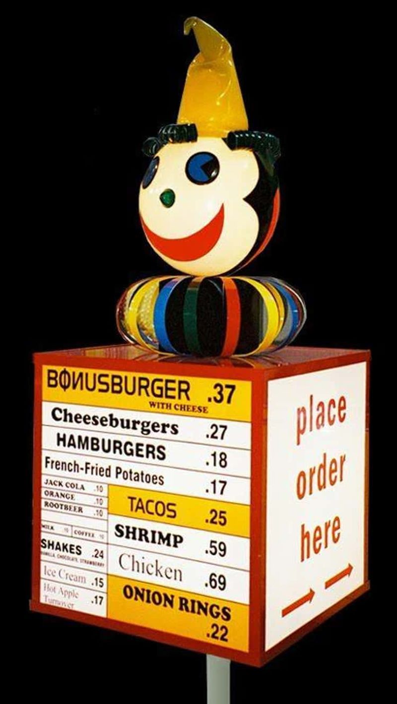 Jack in the Box’s Original Clown Head (1950s–1980s)