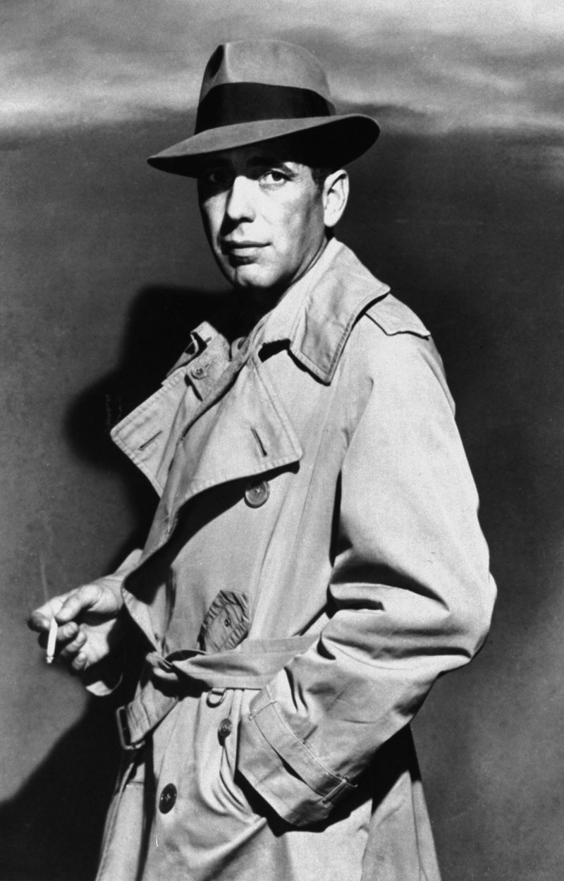Humphrey Bogart – Brooding, rugged, and endlessly cool—Hollywood’s ultimate tough guy with a heart.