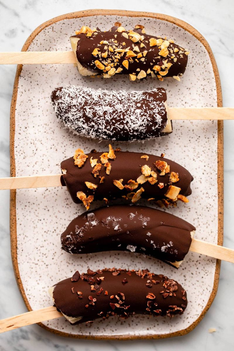 Frozen Bananas on Sticks