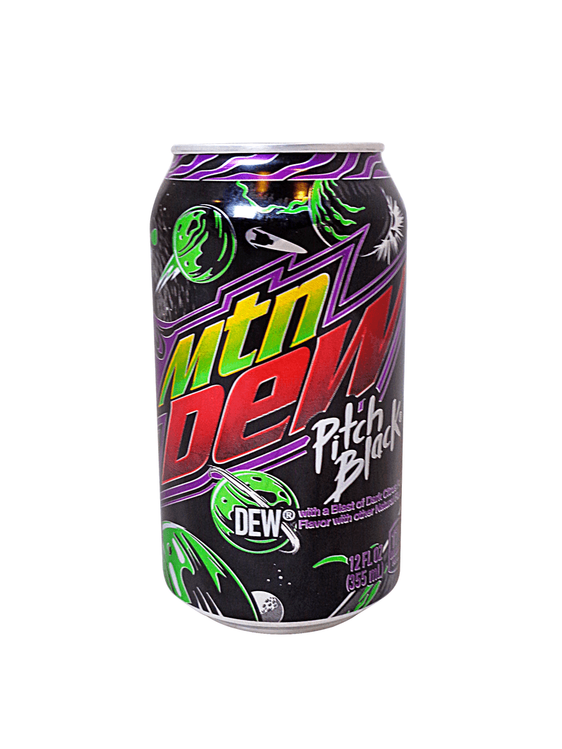 Mountain Dew Pitch Black (2004, 2011, 2016, 2022 Limited Runs)