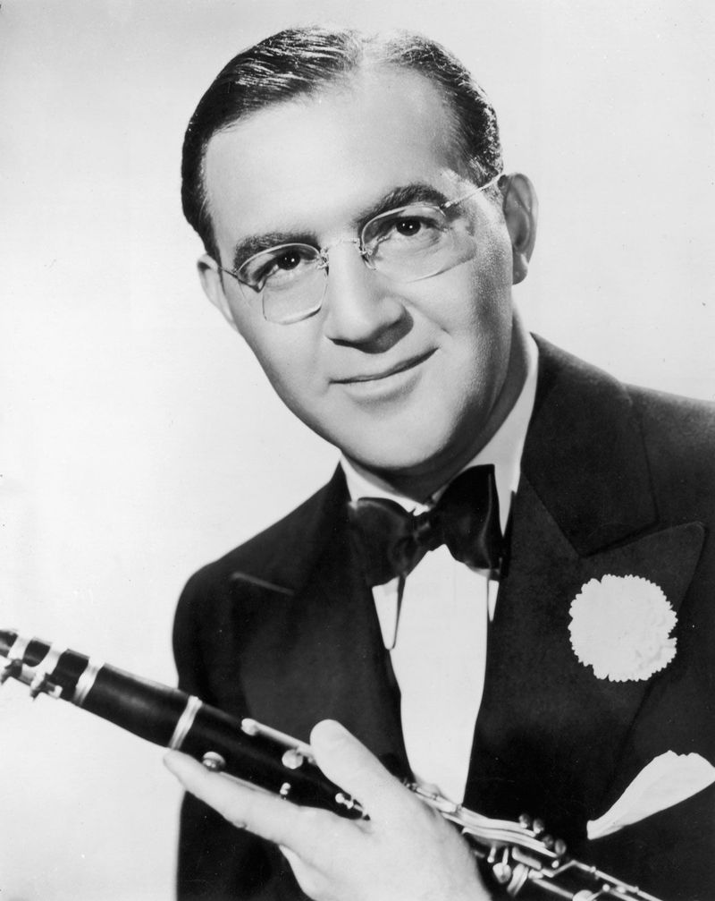 Benny Goodman, American clarinetist and bandleader, 1986