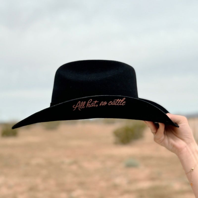 He's all hat and no cattle.