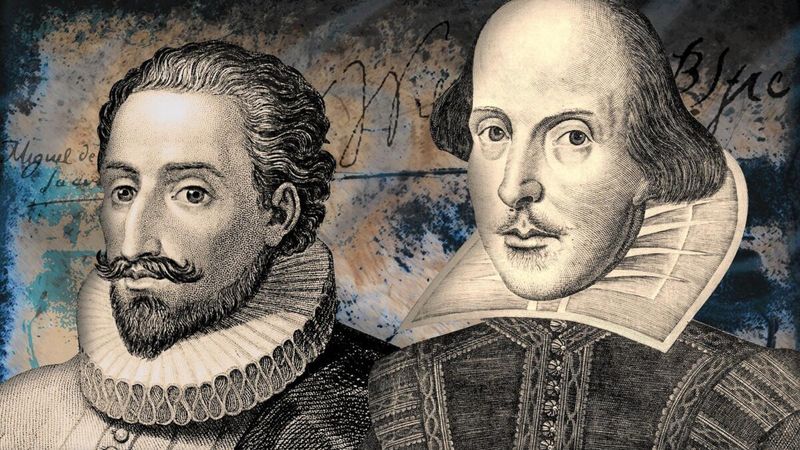 William Shakespeare and Miguel de Cervantes — April 23, 1616