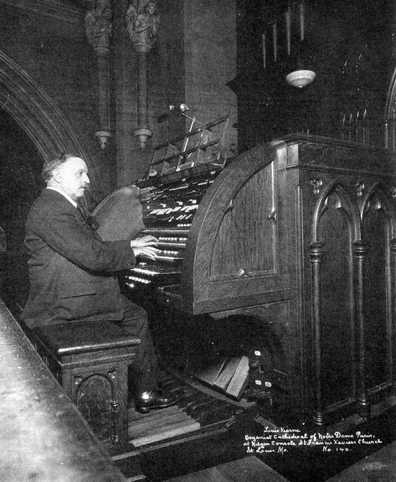 Louis Vierne, French organist and composer, 1937