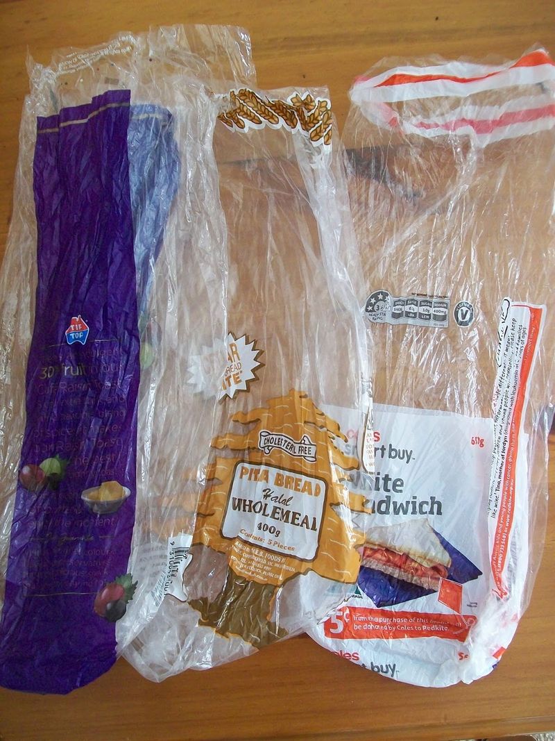 Plastic Bread Bags (Saved for “Reuse”)