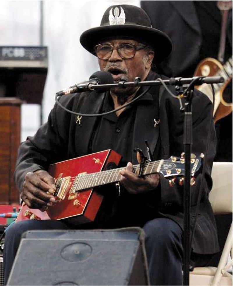 Bo Diddley, American singer-songwriter and guitarist, 2008