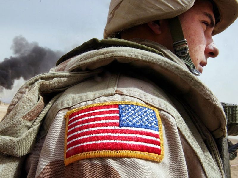 Only the Right Shoulder Shows the Reverse Flag