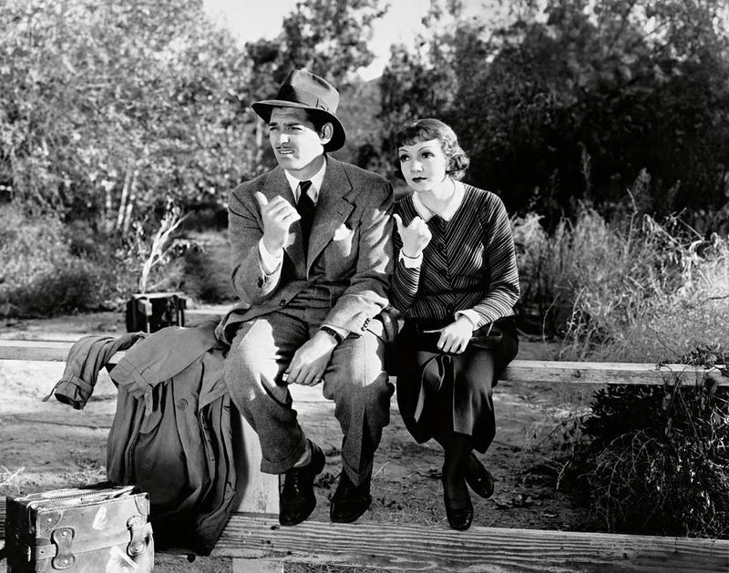 Clark Gable & Claudette Colbert in It Happened One Night (1934)
