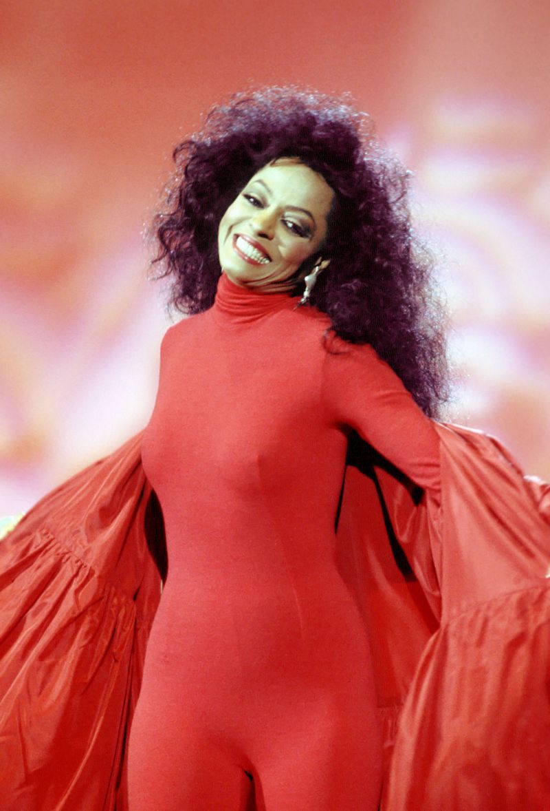 Diana Ross – Glamorous 1970s stage presence with The Supremes.