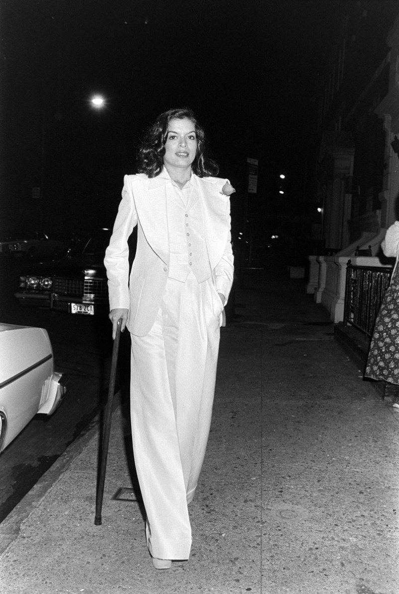 Bianca Jagger – Disco-era power suits and Studio 54 glam.