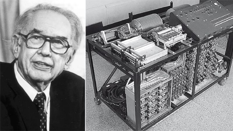 John Vincent Atanasoff, American computer pioneer, 1995