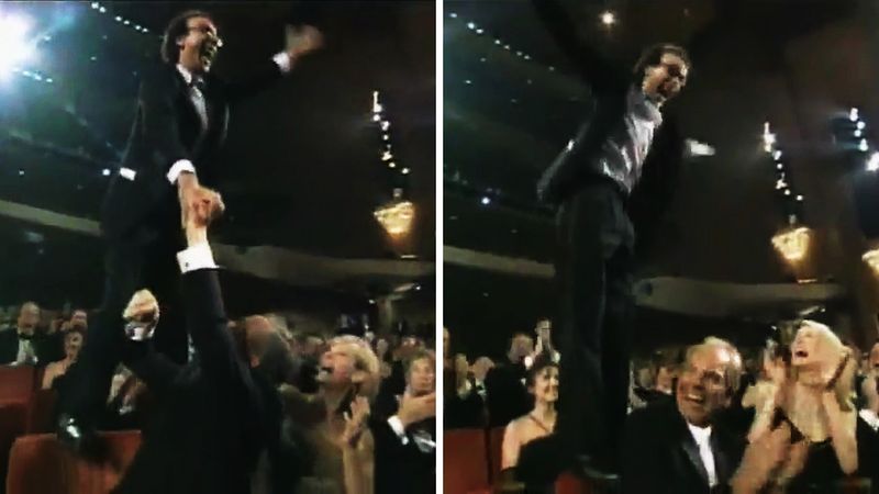 Roberto Benigni’s Chair-Climbing Celebration (1999)
