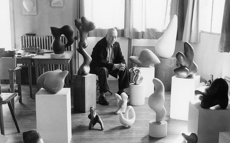 Jean Arp, German-French Sculptor and Painter, 1966