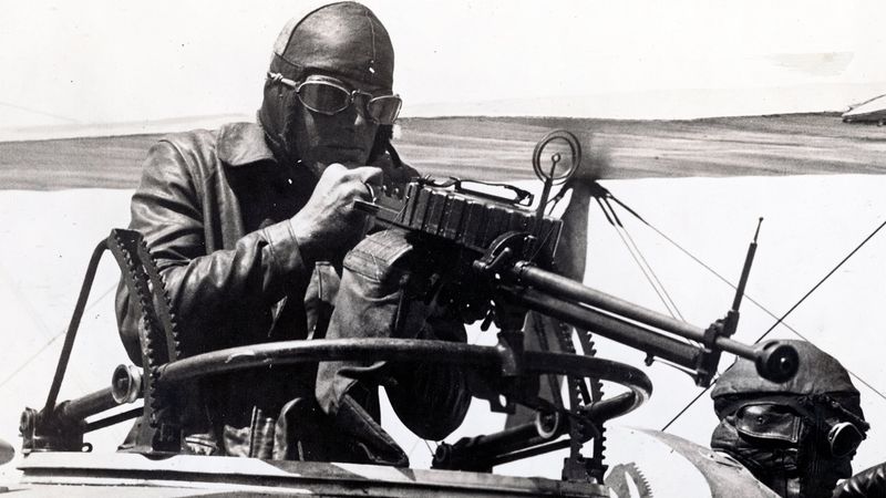 Machine Gun Takes Flight (1912)
