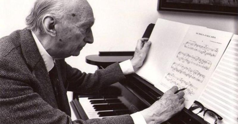 Federico Mompou, Spanish composer & pianist, 1987