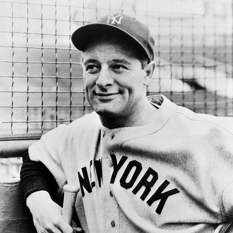 Lou Gehrig, American baseball player, 1941