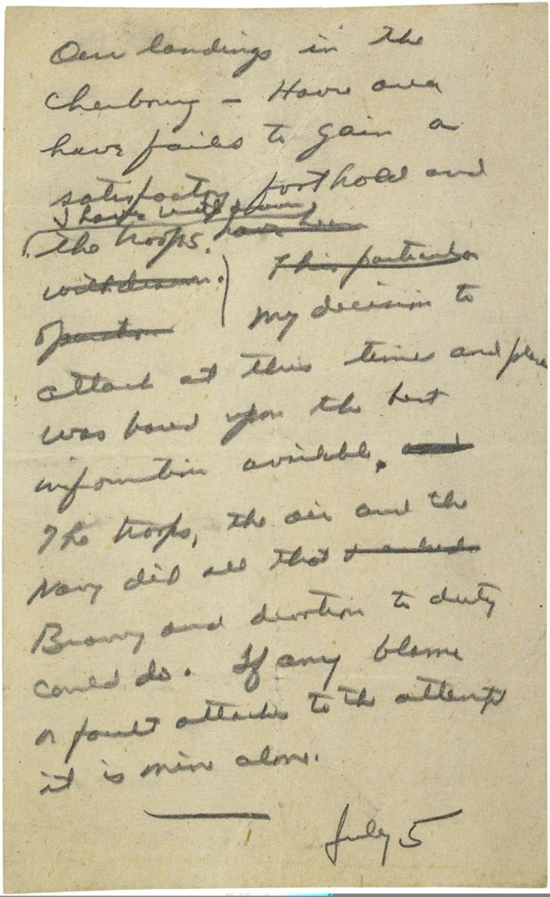 FACT: Eisenhower's Secret Failure Note