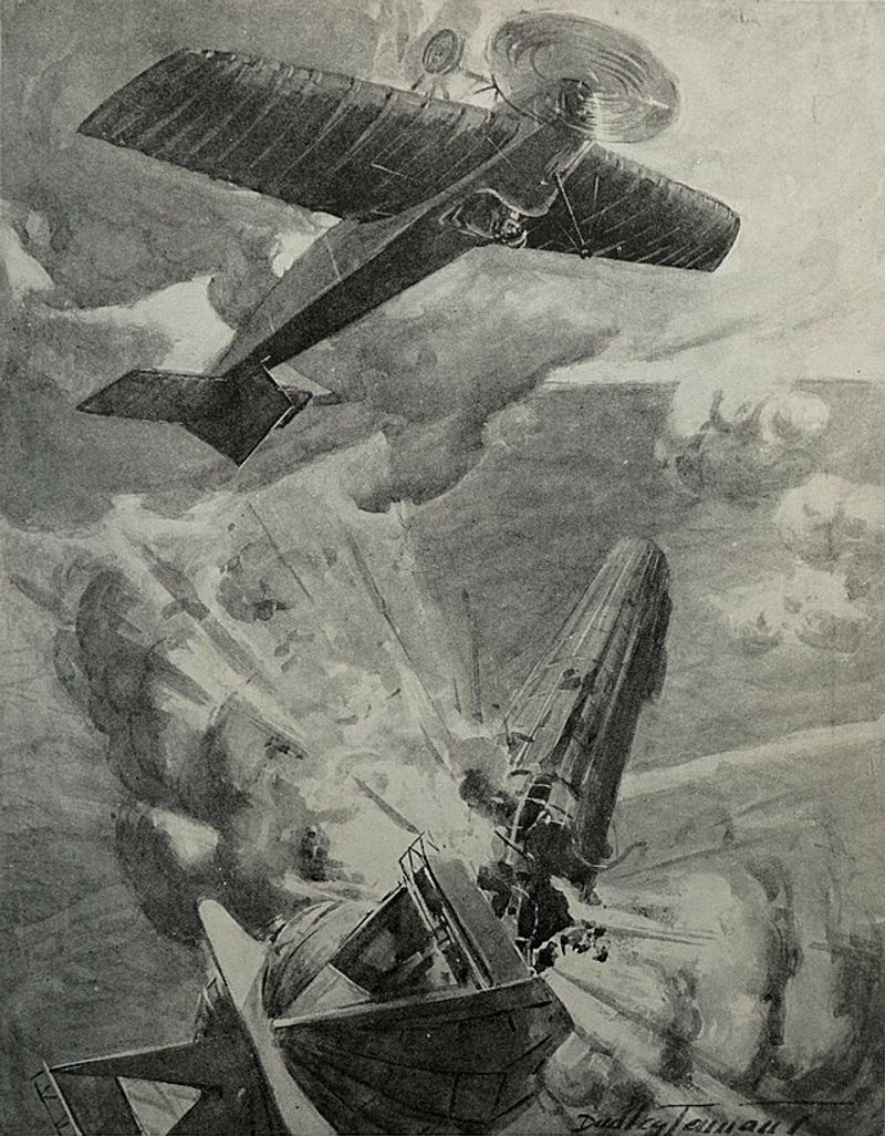 Zeppelin's Fiery Demise (1915)