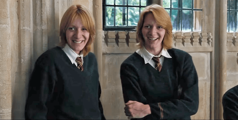 Fred and George Giving Their Life Savings to the Trio
