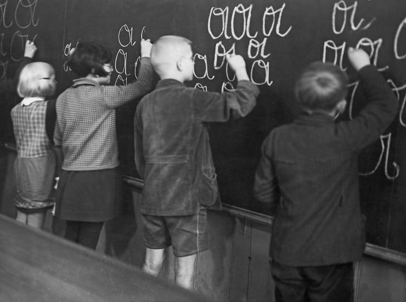 Get away with bad handwriting – Penmanship was strictly graded.
