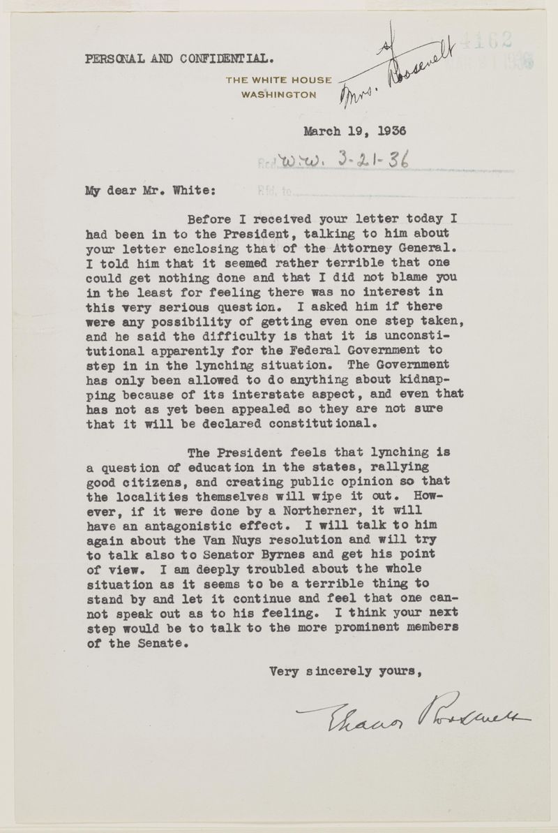 Wrote a Scathing Letter on Lynching