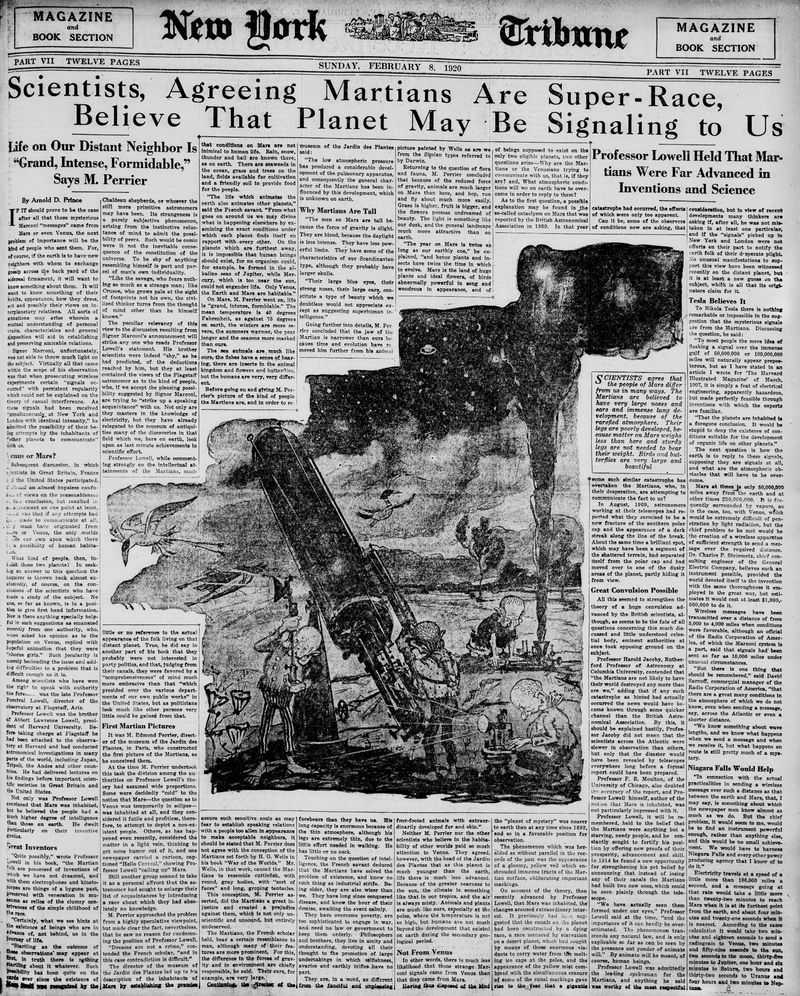Popular Newspapers Spread the Martian Hype
