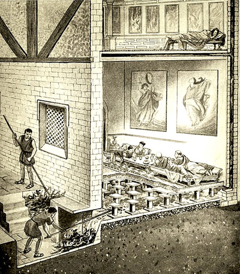 Hypocaust Heating (Rome, ~100 BCE)