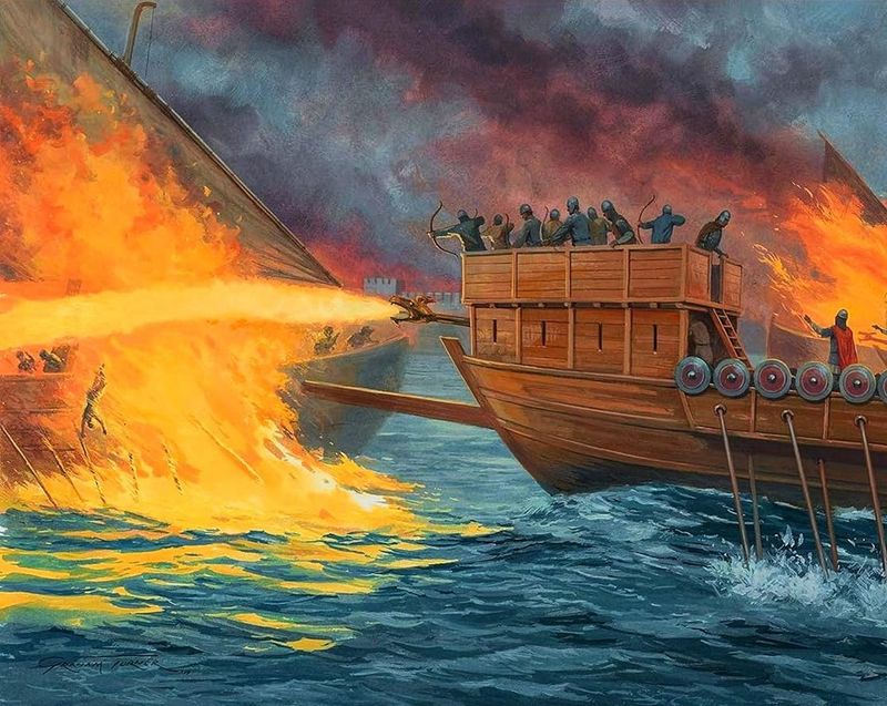 Greek Fire (Byzantine Empire, ~7th Century)