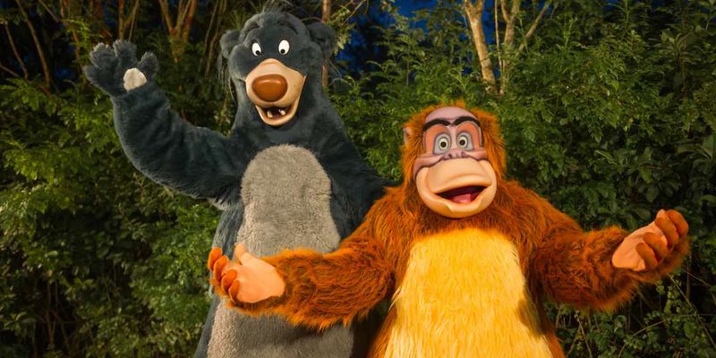 King Louie & Baloo (in funky vintage costumes)