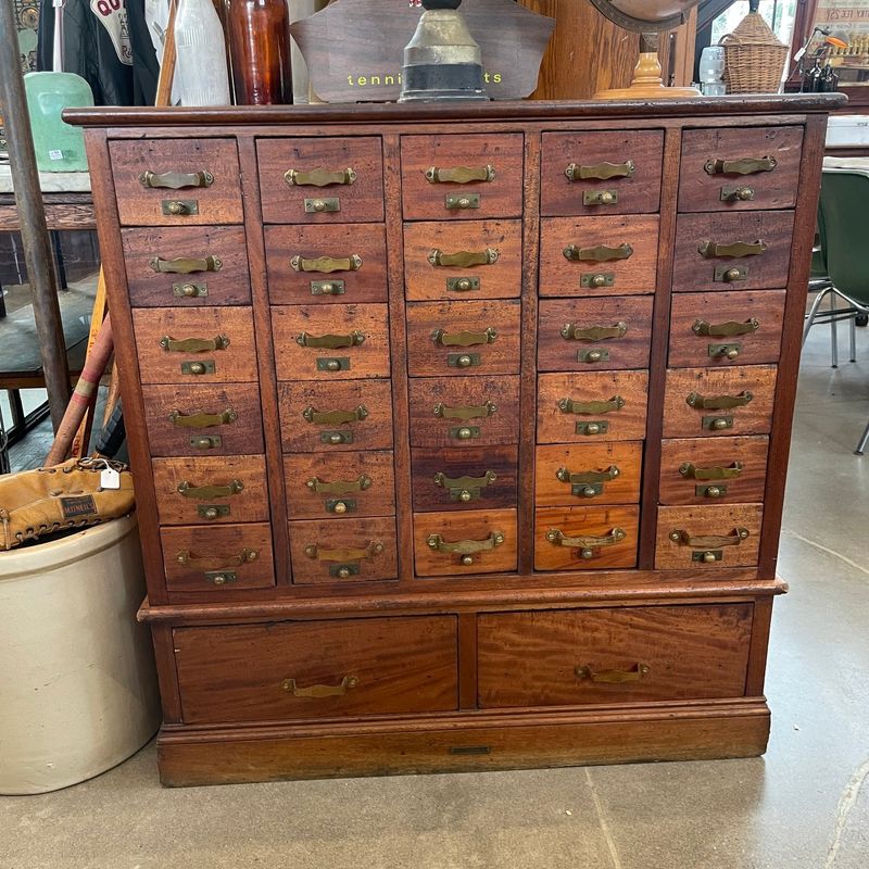 A Bookstore’s Checkout Counter Made Entirely of Card Catalog Drawers