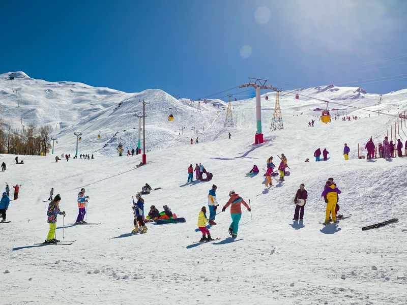 Skiing in the Alborz Mountains, 1975