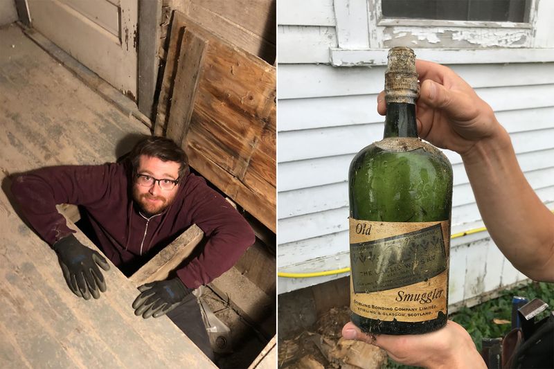Under Floorboards with Spring-Loaded Latches