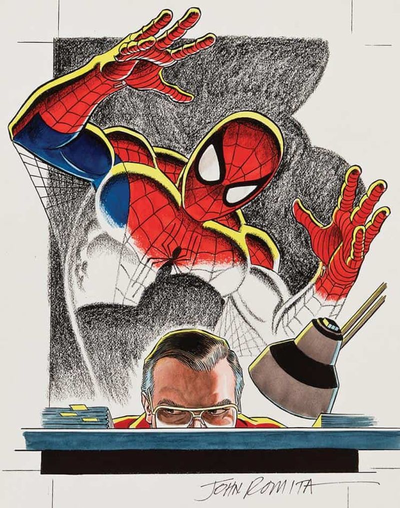 John Romita Sr., American comic book artist, known for work on Spider-Man, 2023
