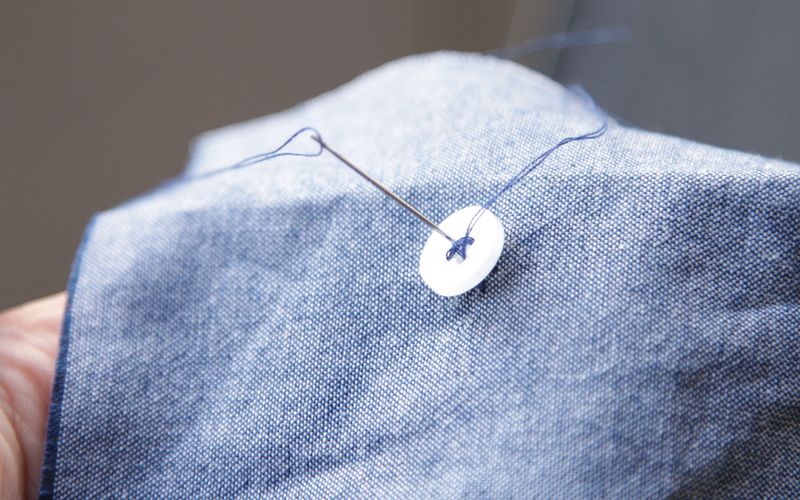 Sewing a Button or Mending Clothes