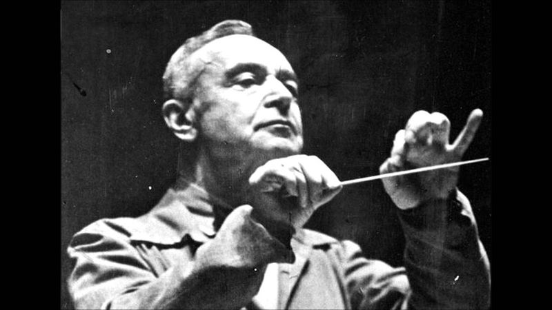 Serge Koussevitzky, Russian-born conductor and composer, 1951