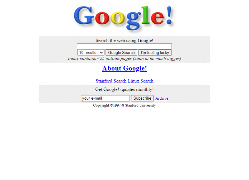 The First Ever Google Search (1998)