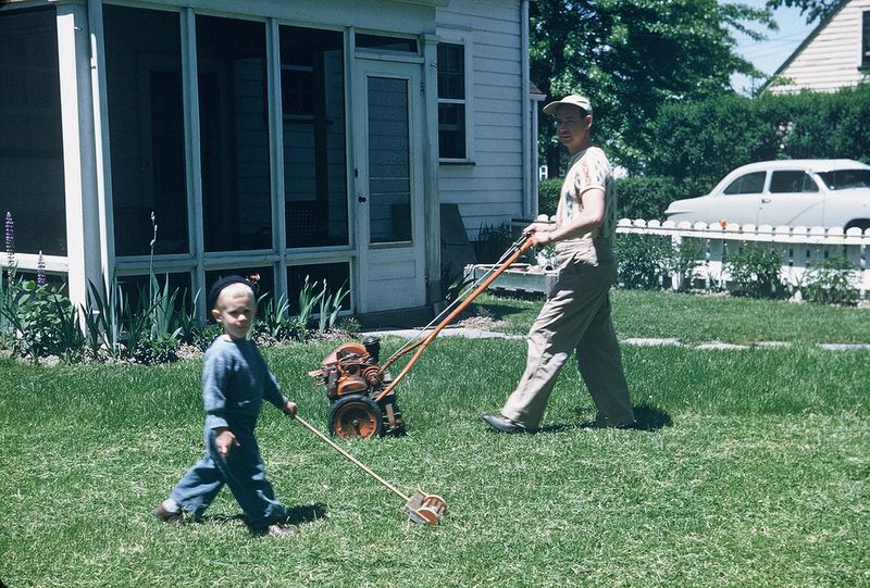 Mowing the Lawn—with a Blade-Only Push Mower