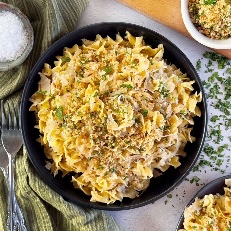 Egg Noodles with Butter and Breadcrumbs
