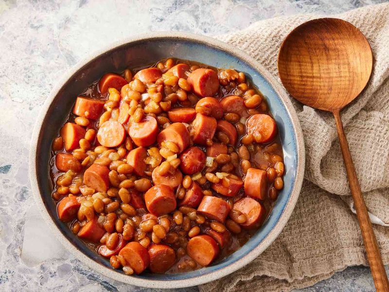 Grilled Frankfurters & Beans: Backyard Classic