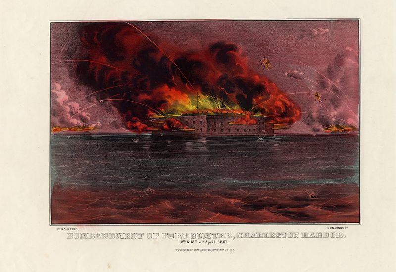 The Bombardment of Fort Sumter by Currier & Ives
