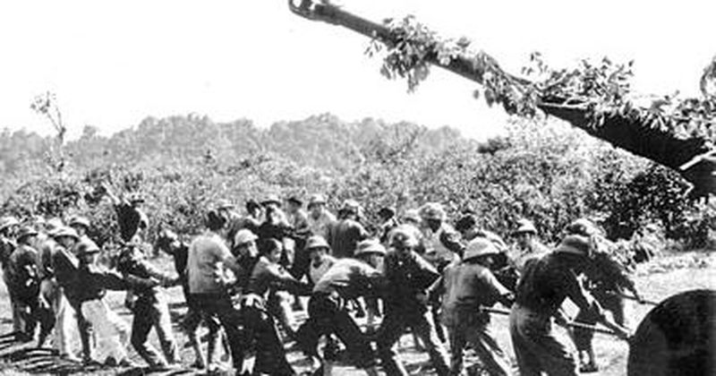 Viet Minh Troops Dragged Artillery Up Mountains — By Hand