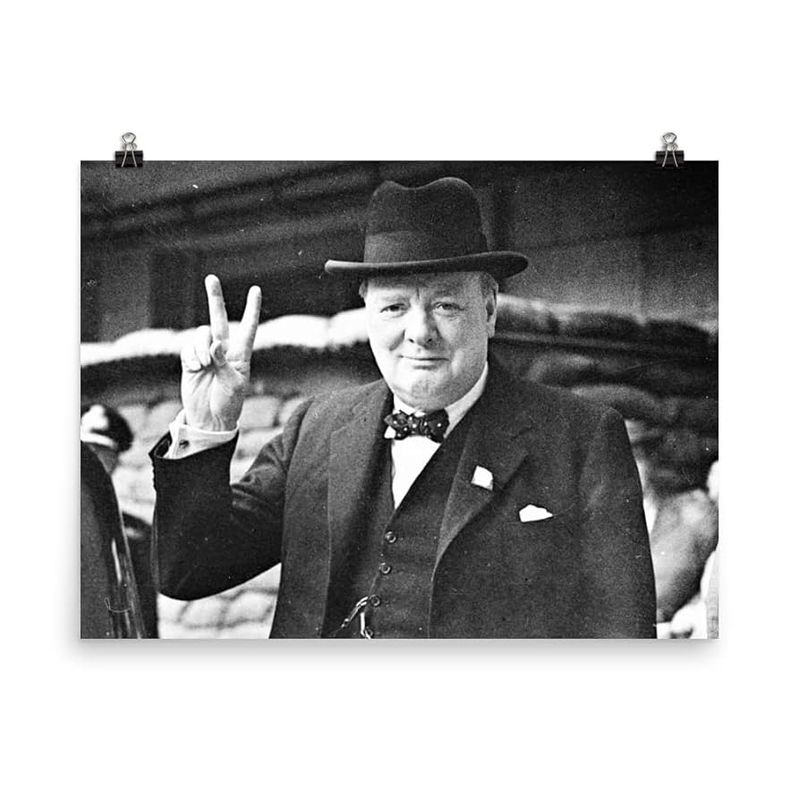 “To Victory” – Winston Churchill Poster (UK, WWII)