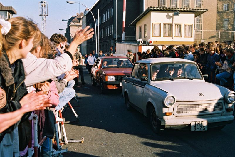 West Berliners Greeted the East with Beer, Flowers, and Music