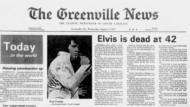 Elvis Presley’s Death (1977)