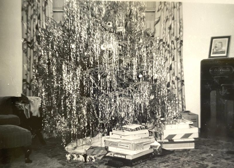 Tinsel-Draped Christmas Trees