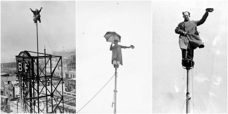 Flagpole Sitting (1920s, USA) 🚩