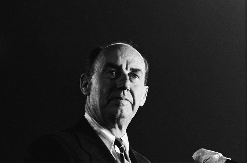 Adlai Stevenson II, U.S. politician & diplomat, 1965