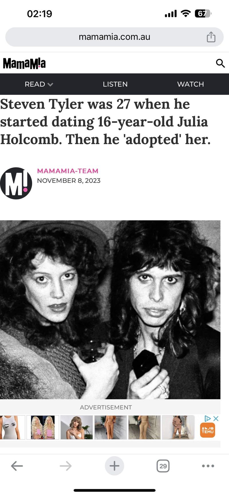 Steven Tyler & Julia Holcomb