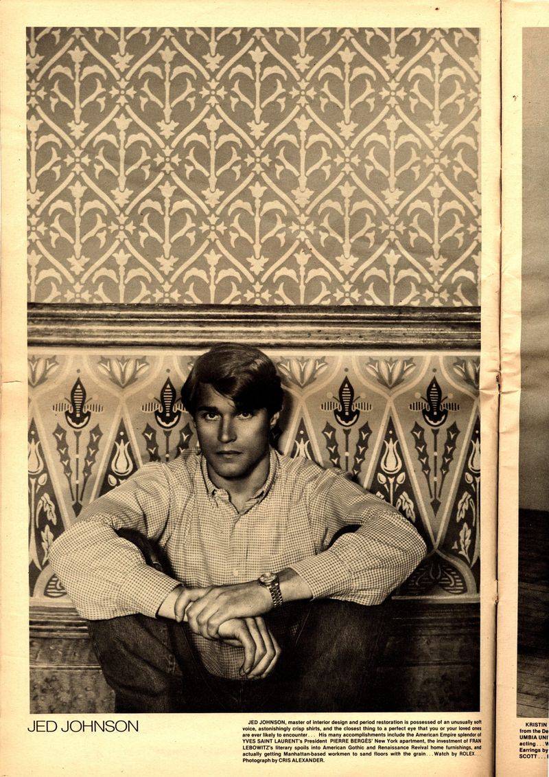Jed Johnson, Interior designer, 1996